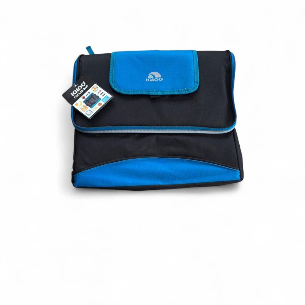 Igloo‎ Collapsible Cooler Beach Tote Bag Blue Black Insulated 36 Cans New